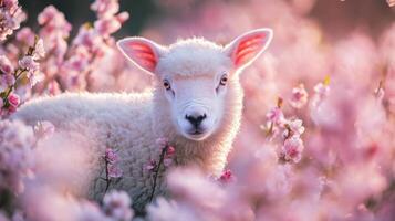 Tender Animals Amid Spring Blossoms photo
