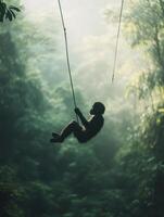 Cheerful Baby Chimpanzees Playing photo