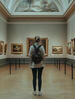 Museum Walk in a Classic Light Jacket photo