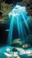 Sunlight Streaming into an Underwater Cave.jpeg photo