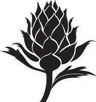Simple dragonfruit icon in black style vector