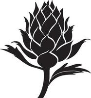 Minimalist black silhouette of a dragonfruit in format vector