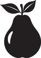 Minimalist black icon of a pear in format vector