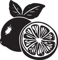 Lemon icon black illustration vector