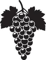 Minimalist black icon of grapes in format vector