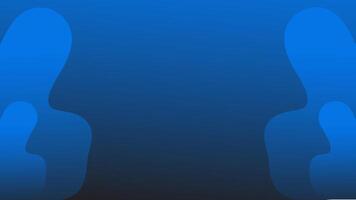 a blue background with two people in the middle vector