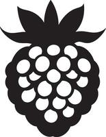 Minimalist black icon of a raspberry in format vector