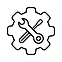Repair service icon design template on white background. Can be used for web and mobile vector