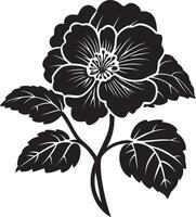 Minimalist black icon of a begonia flower in format vector