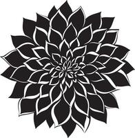 Simple magnolia flower icon in black style vector