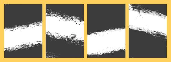 Abstract Grunge texture art Brochure cover style background set vector