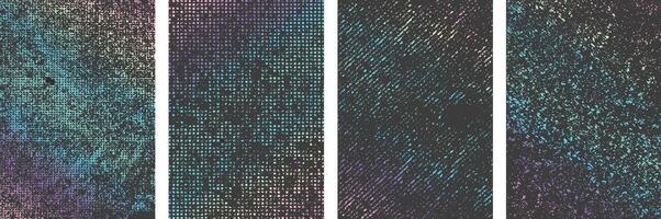 Set of abstract multicolor grunge texture art Brochure cover style background vector