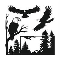 From Nest to Flight The Journey of a Young Eagle vector