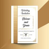 Stylish wedding invitation design on a warm brown background, ideal for setting a romantic tone for the event. vector