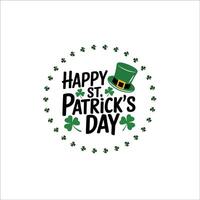 Minimalist Irish Tradition Design for St. Patricks Day vector