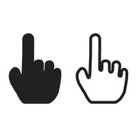 Hand Click Cursor Icons vector