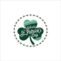 Simple St. Patricks Day Card with Stylish Green Design vector