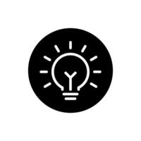 Light bulb, lamp outline icon in generic design vector