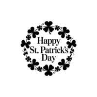 Elegant Shamrock Wreath with Leprechaun Hat for St. Patricks Day vector
