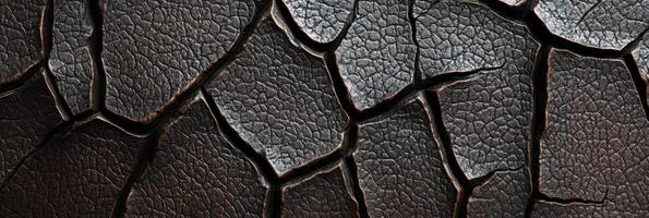 Close-up of cracked dry earth texture highlighting surface patterns photo