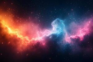 Cosmic Nebula Displaying Vibrant Colors in Deep Space for Science and Art Inspiration photo