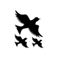 bird fly icon design silhouette template vector