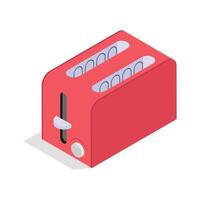 An isometric Icon representing a smart toaster vector