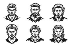 Profile Silhouette Icons for Graphic Design vector