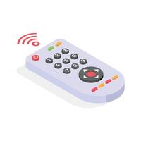 Icon of a smart remote control in isometric design style vector