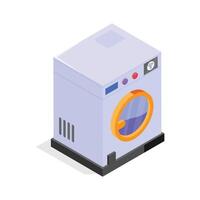 Icon of smart washing machine in modern isometric style vector