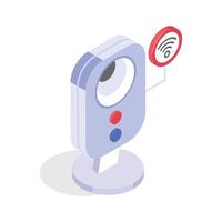 Get this creative icon of smart camera in trendy isometric style vector