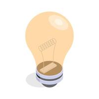 Icon of a smart IoT bulb with energy efficient features. vector