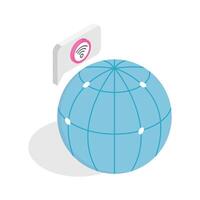 Take a look a look at this amazing icon of global network in trendy style vector