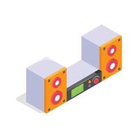 Isometric Icon of a connected speaker system, ready to use vector