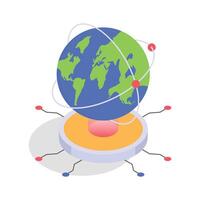 Take a look at this amazing icon of global network in trendy style vector