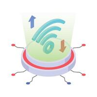 Take your hands on this amazing icon of wireless network vector