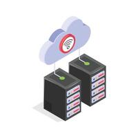 Take a look at this unique icon of cloud servers in modern style vector