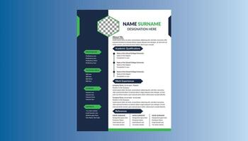 Modern Resume Design. Abstract Layout Display for Promotional Campaign. vector