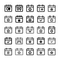 Schedule icon set vector