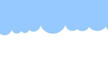 Minimalistic Blue and White Cloud Border Illustration Abstract Sky Design for Backgrounds, Headers, or Creative Templates vector