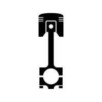 A black and white image of a piston vector
