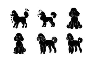 Creative poodle silhouette design for art projects vector