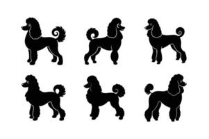 Simple poodle dog silhouette for creative uses vector