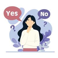 make your choice or choose the right success road illustration in several directions of arrows yes or no vector