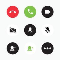 Smartphone Call Icons vector