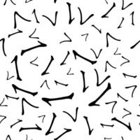 Seamless pattern with black sketch hand drawn squiggle shape on background. grunge texture. illustration vector