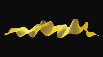 Abstract backdrop with luxury golden waves on dark. Modern technology background, wave design. illustration vector