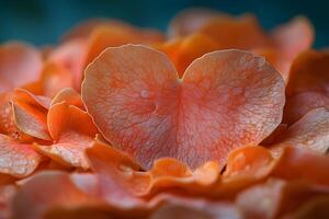 Heart-Shaped Orange Petals Forming Bloom for Nature-Inspired Design photo
