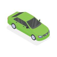 Icon of a smart car integrated with IoT technology vector