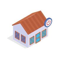 Icon depicting a smart home integrated with IoT devices vector